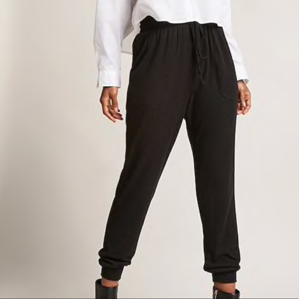 Brushed knit joggers